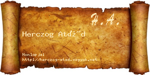 Herczog Atád névjegykártya